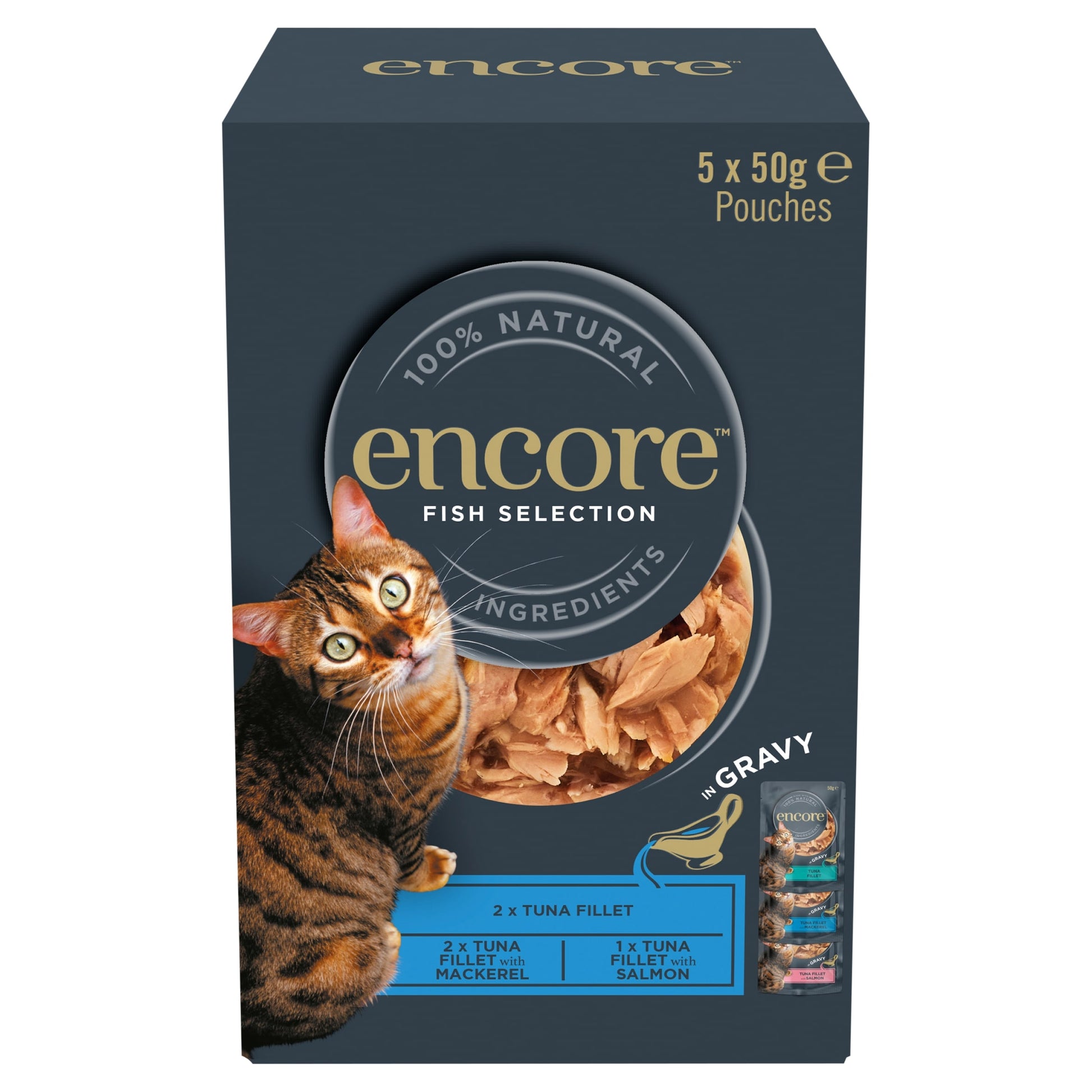 Encore Fish Selection In Gravy Cat Food 5 x 50g — image 1