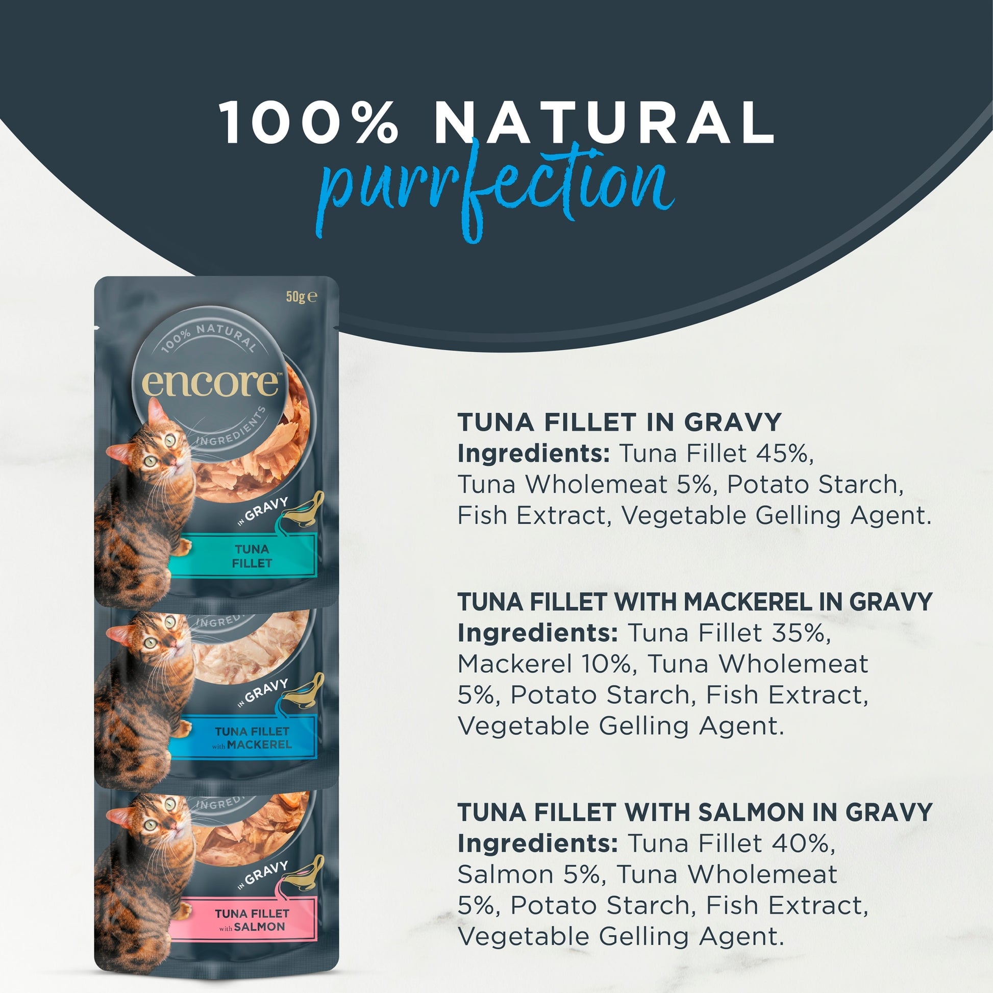 Encore Fish Selection In Gravy Cat Food 5 x 50g — image 2
