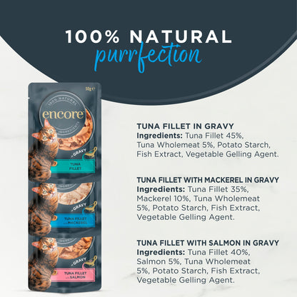Encore Fish Selection In Gravy Cat Food 5 x 50g — image 2