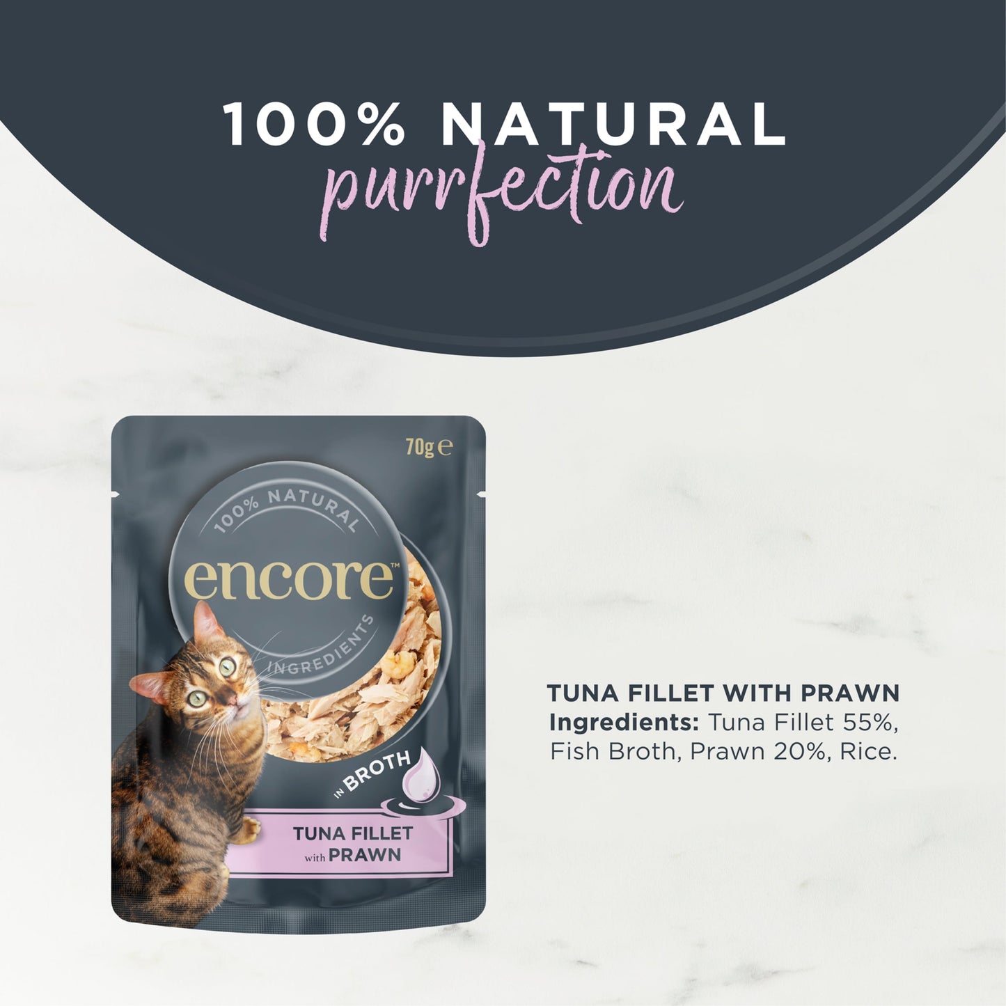 Encore In Broth Tuna Fillet With Prawn Cat Food 70g — image 3