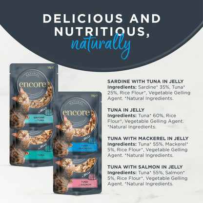 Encore Natural Wet Cat Food Fish Selection in Jelly Pouches 24 x 50g — image 2