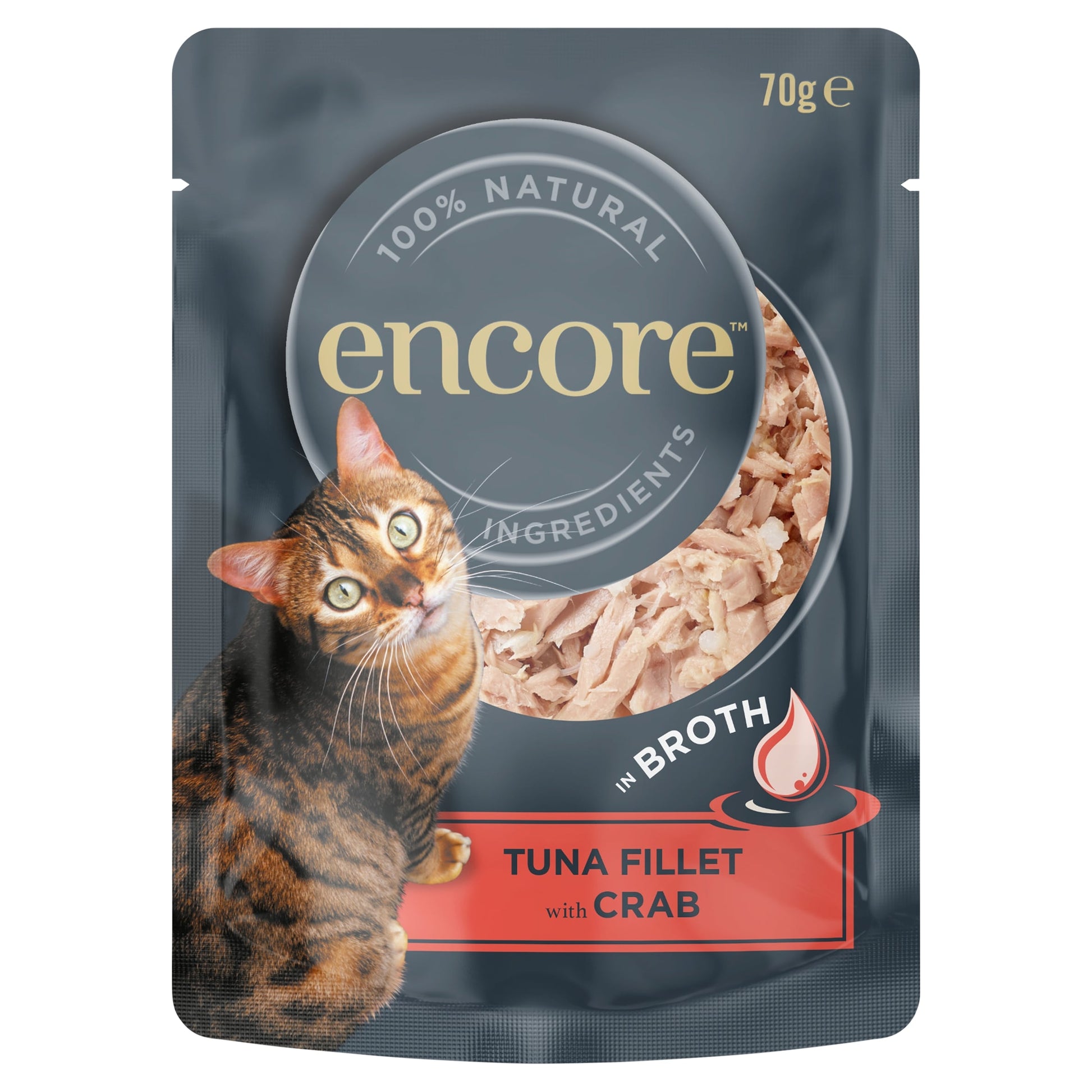 Encore Tuna Fillet with Crab in Broth Cat Food 70g — image 1