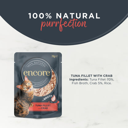 Encore Tuna Fillet with Crab in Broth Cat Food 70g — image 3