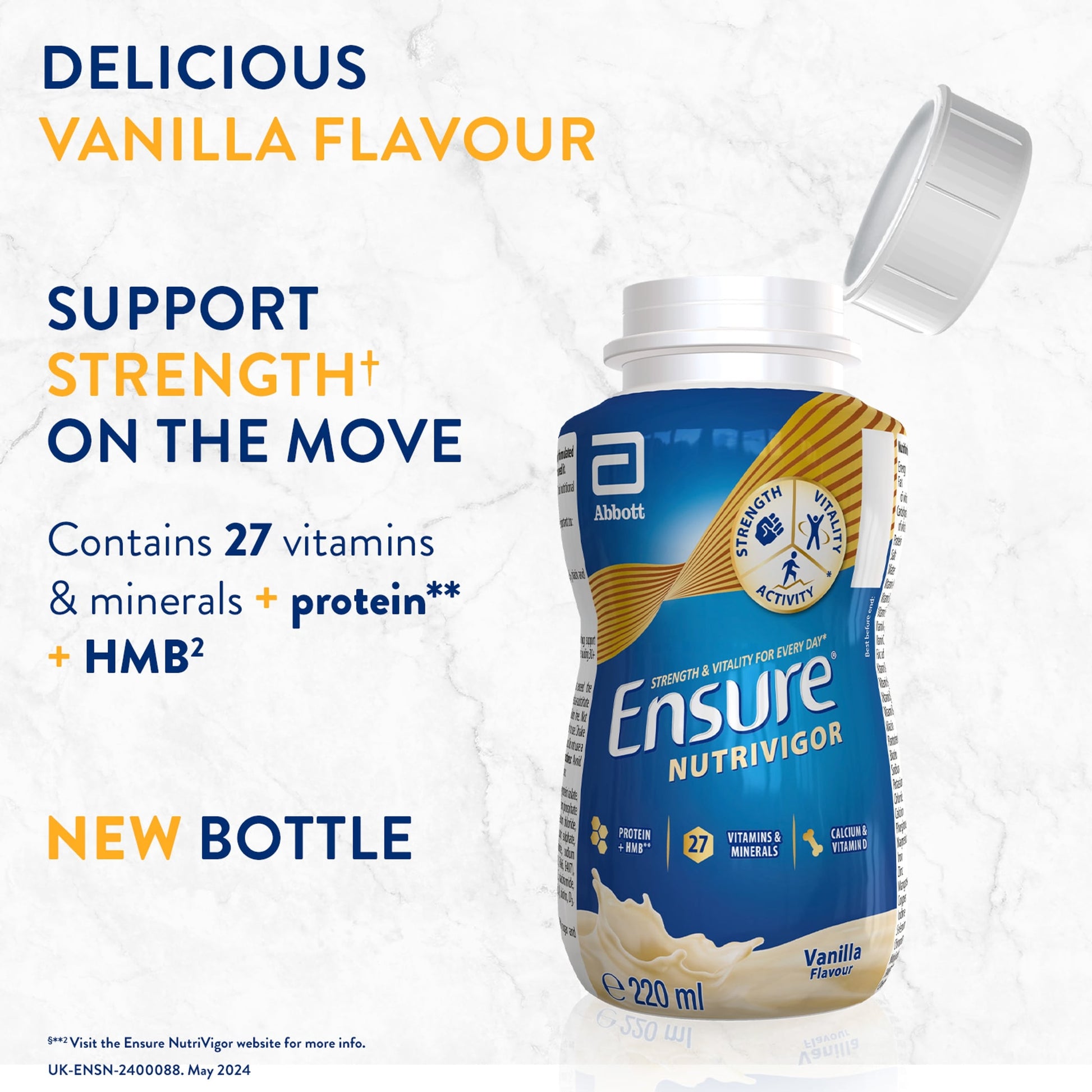 Ensure Nutrivigor Vanilla Ready to Drink Liquid 220ml — image 2