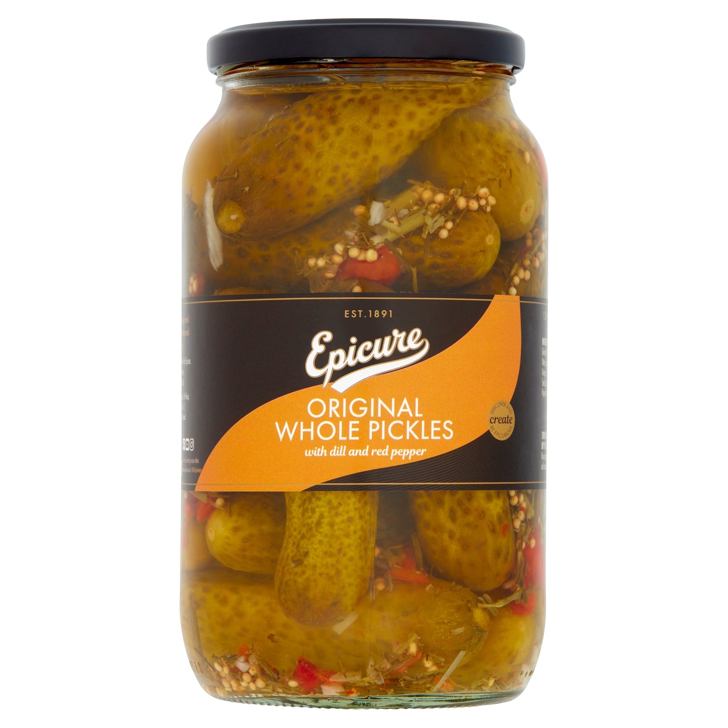 Epicure Original Whole Pickles with Dill & Red Pepper 970g — image 1
