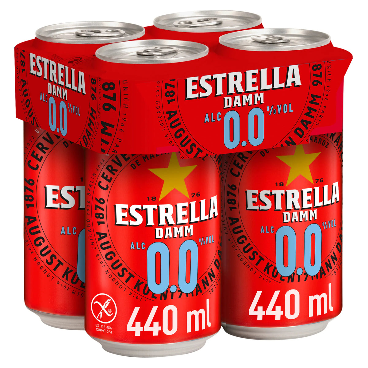 Estrella Damm Alcohol Free Beer 4x440ml — image 1