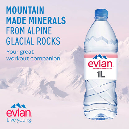 Evian Natural Bottled Mineral Still Water 1L — image 2