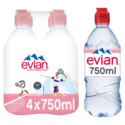 Evian Natural Bottled Mineral Still Water Multipack 4x750ml — image 1