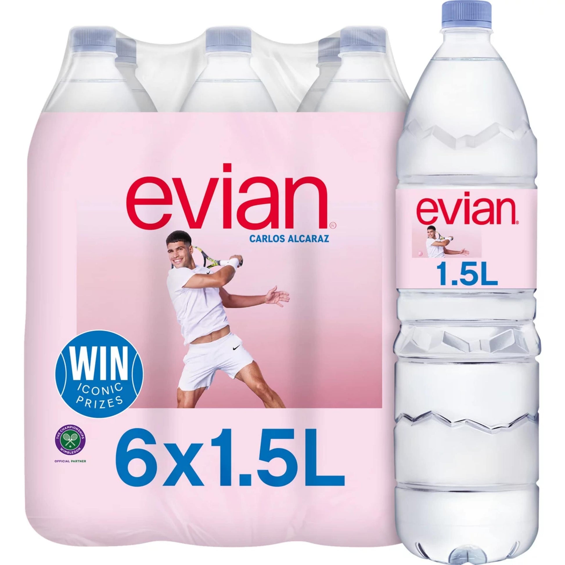 Evian Natural Bottled Mineral Still Water Multipack 6x1.5L — image 1