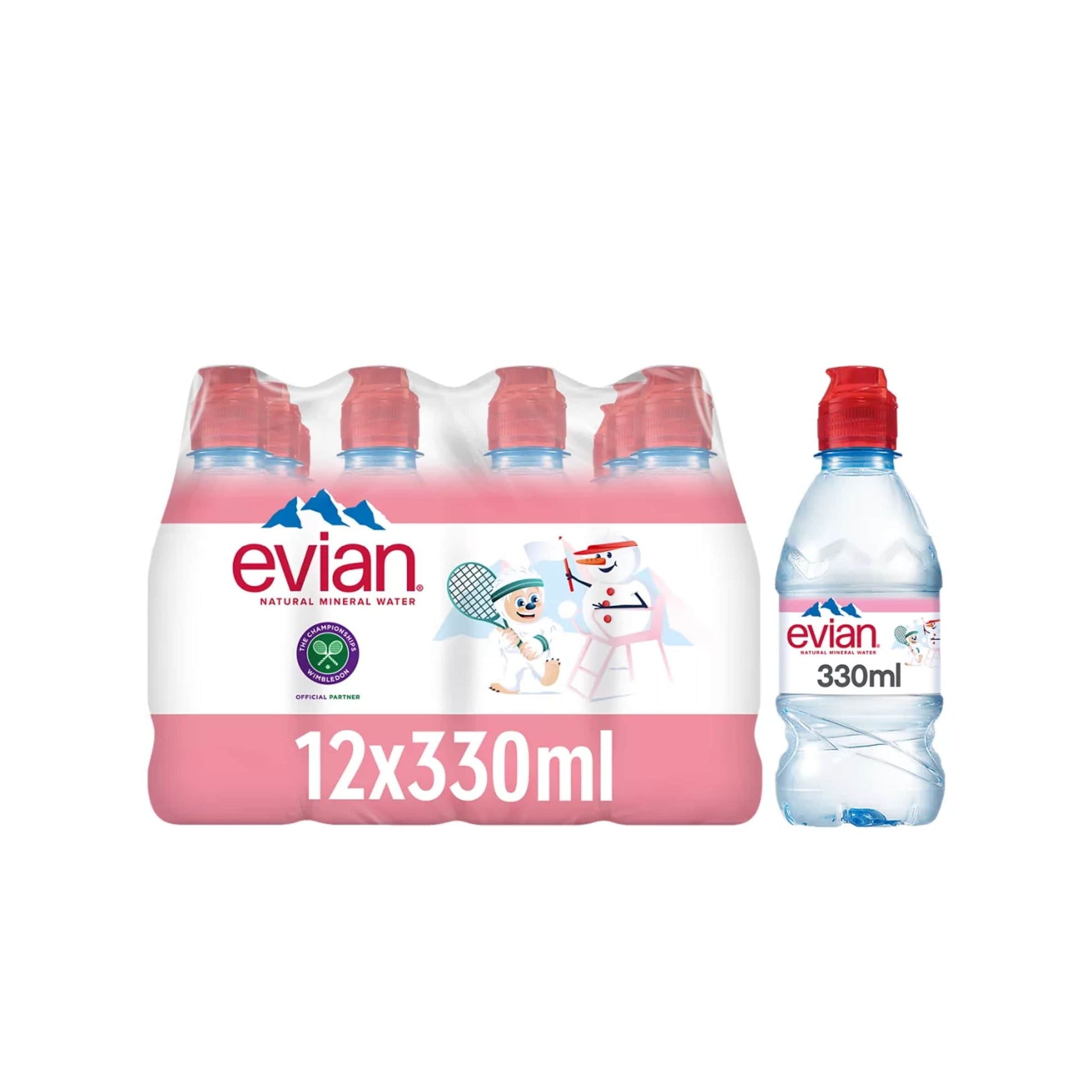 Evian Natural Mineral water 12x330ml — image 1