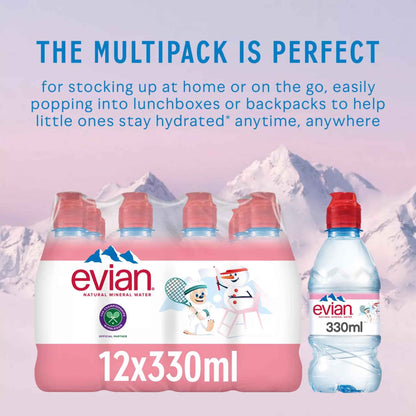 EVIAN Natural Mineral Water 12x330ml
