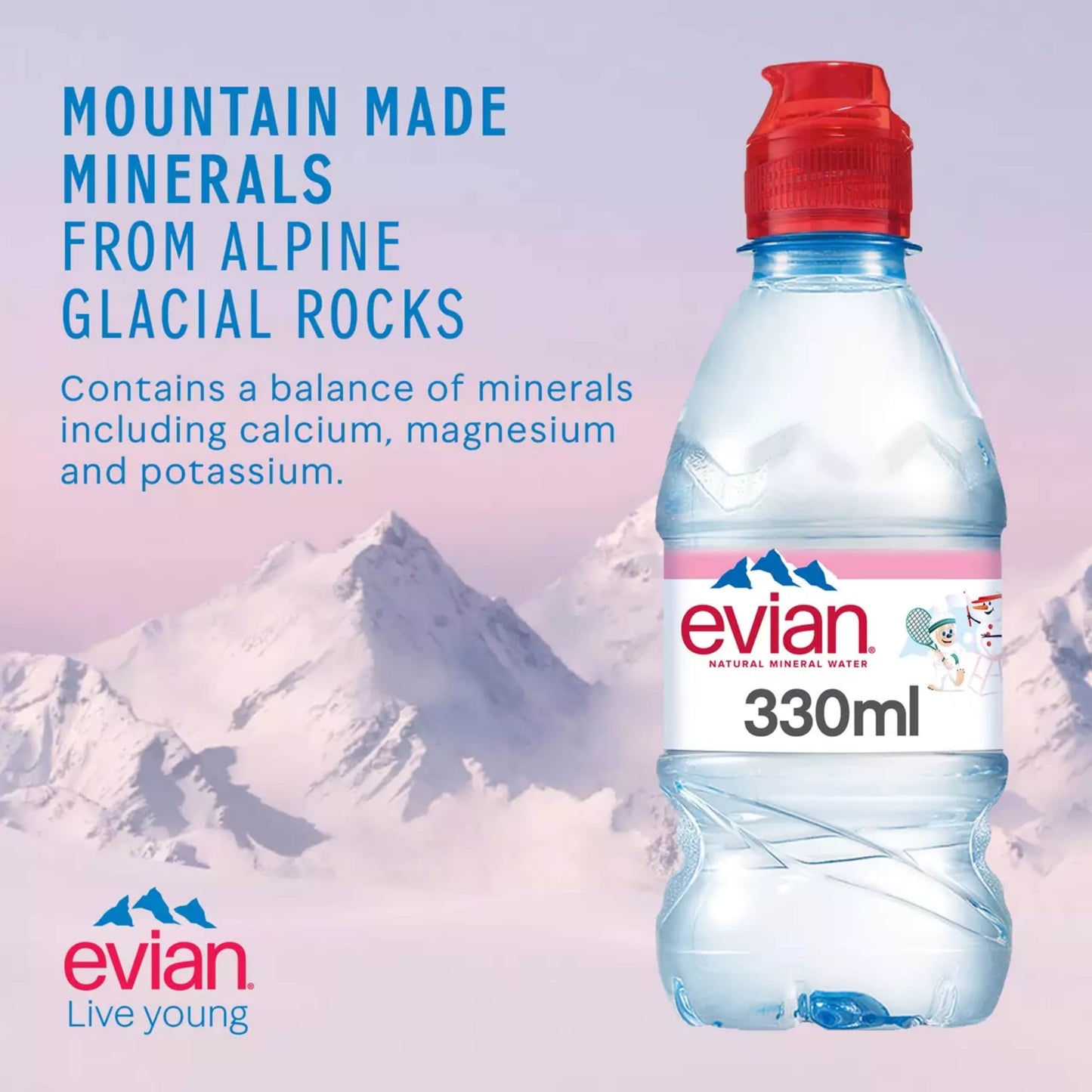 Evian Natural Mineral water 12x330ml — image 4