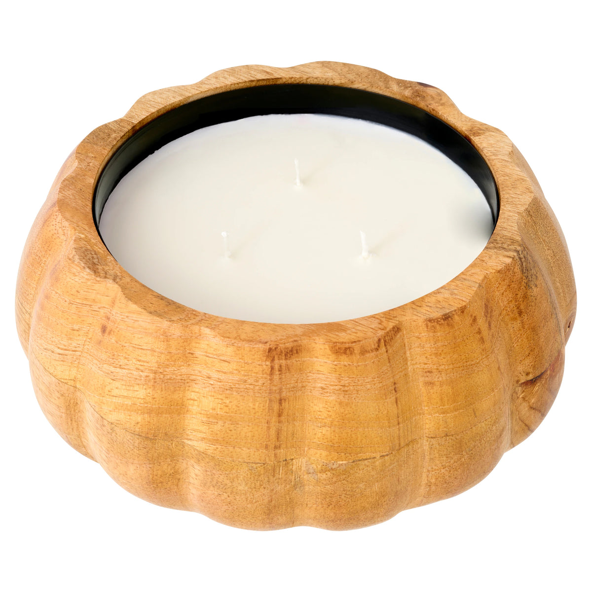 F&F Home Autumn Wooden Pumpkin Candle 426g — image 2
