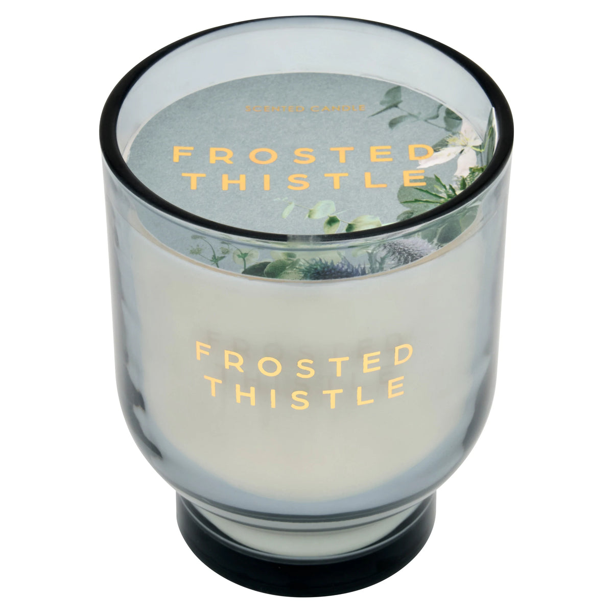 F&F Home Floral Bouquet Large Candle Frosted Thistle 440g — image 1