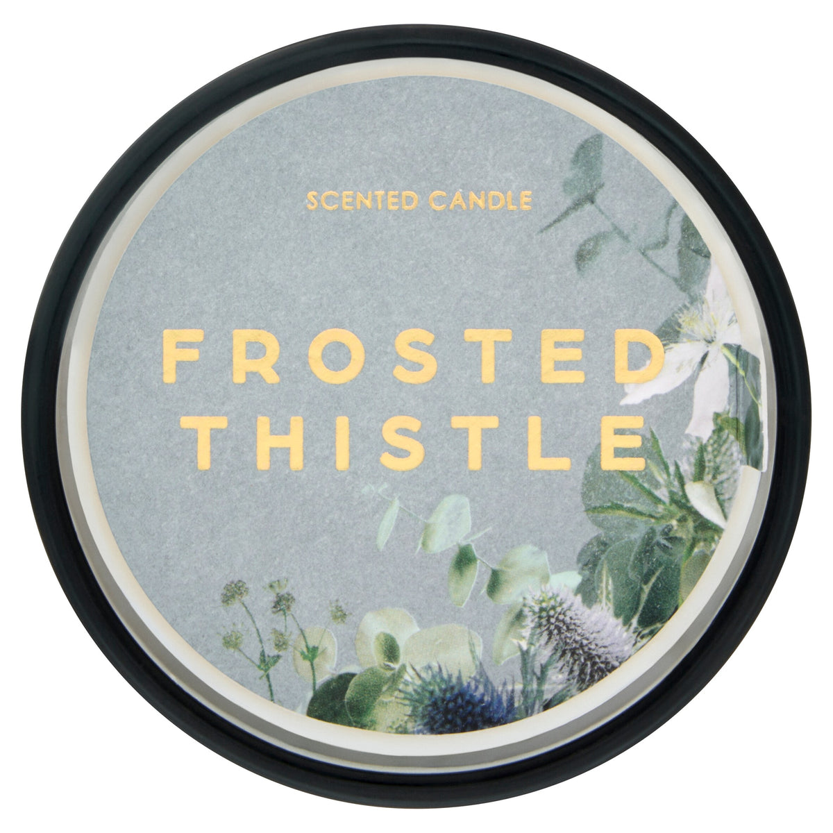 F&F Home Floral Bouquet Small Candle Frosted Thistle 155g — image 3