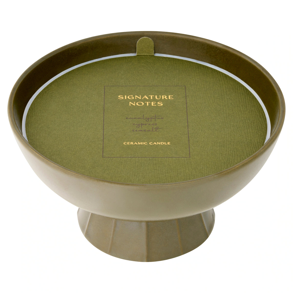 F&F Home Signature Notes Eucalyptus Multi-Wick Ceramic Candle 370g — image 1