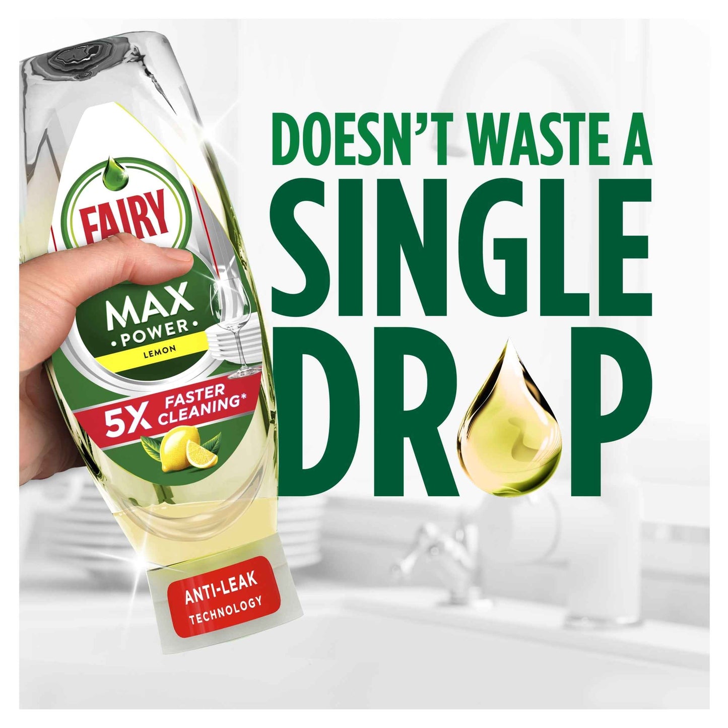 FAIRY Max Power Lemon Washing Up Liquid 545ml