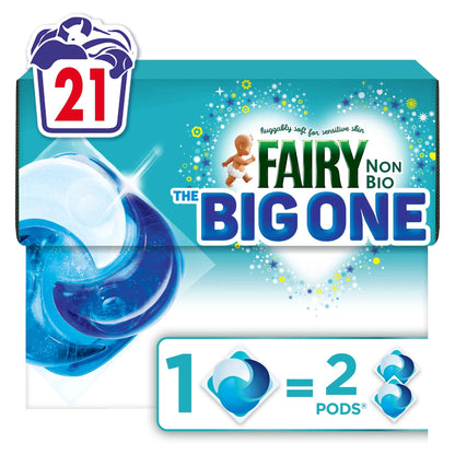 FAIRY Non Bio Big One Washing Liquid Pods 21 Washes 833.7g