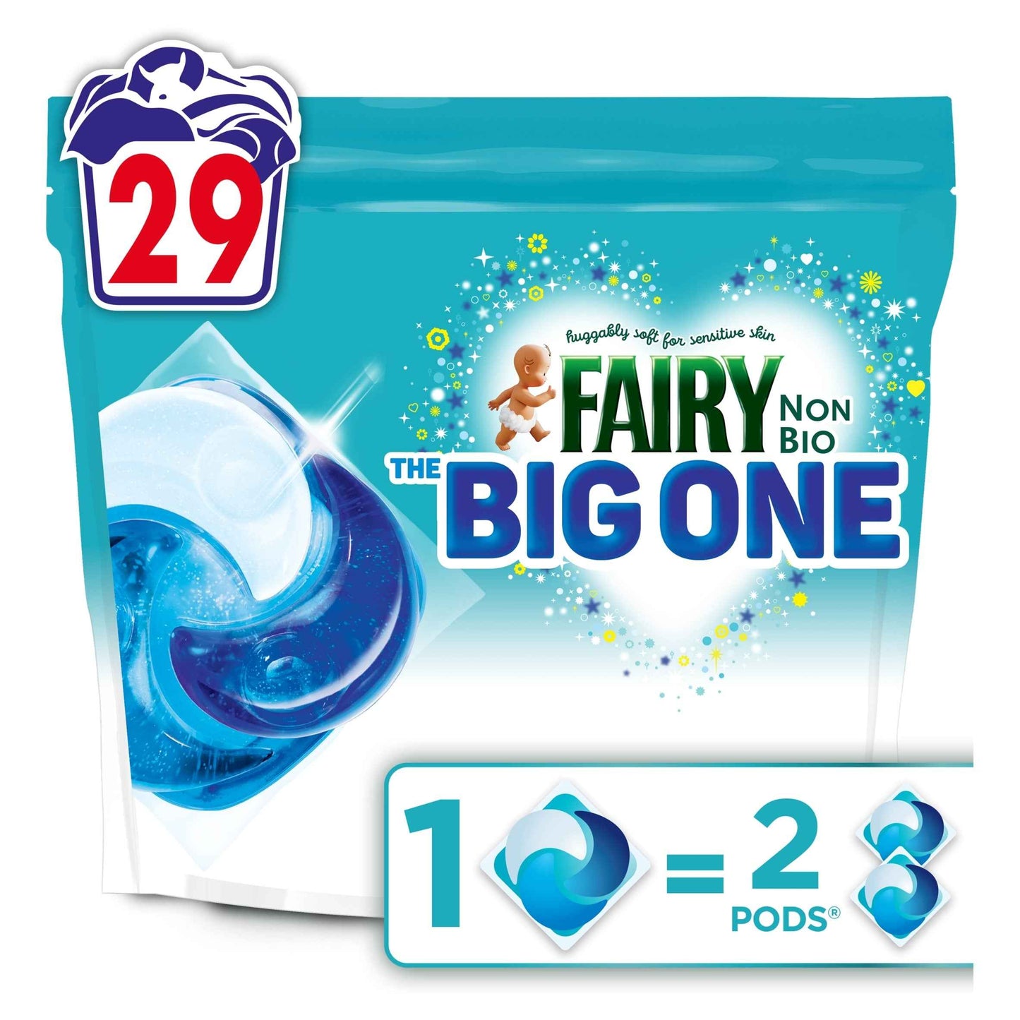FAIRY Non Bio Big One Washing Liquid Pods 29 Washes 1151.3g