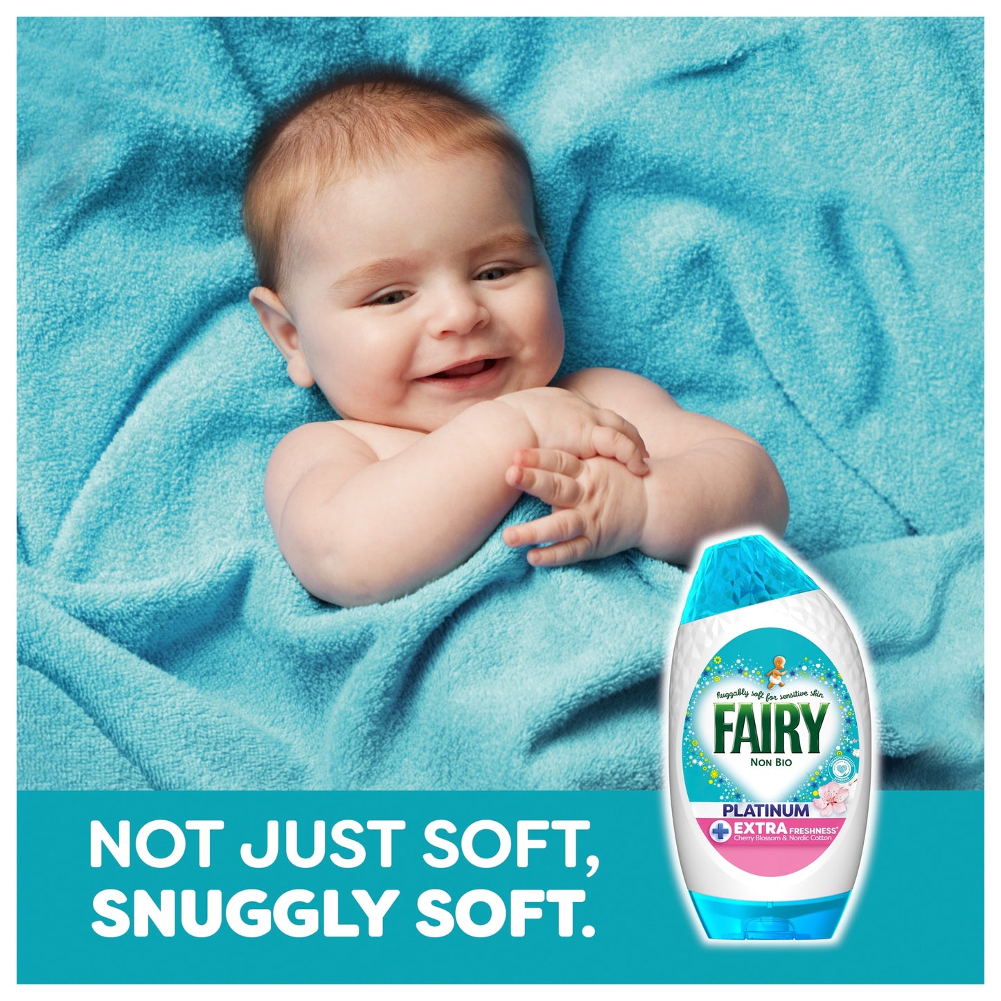 Fairy Non Bio Platinum Washing Liquid Gel Cherry Blossom & Nordic Cotton 38 Washes 1254ml — image 4