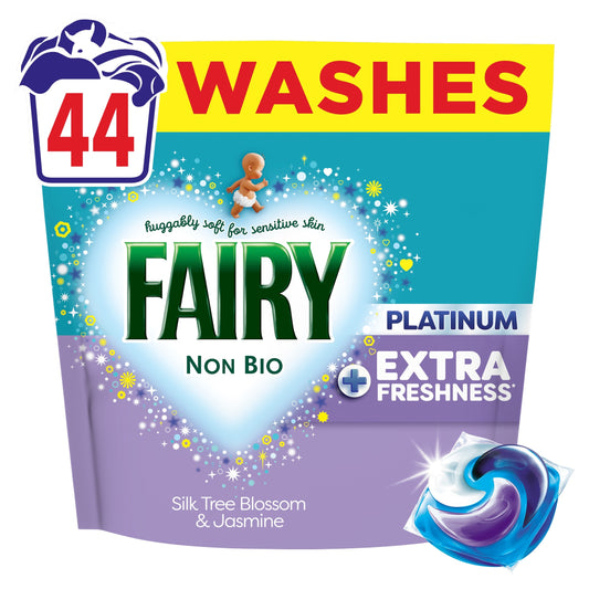 Fairy Non Bio Platinum Washing Pods Silk Tree Blossom & Jasmine 44 Washes 1003.2g — image 1