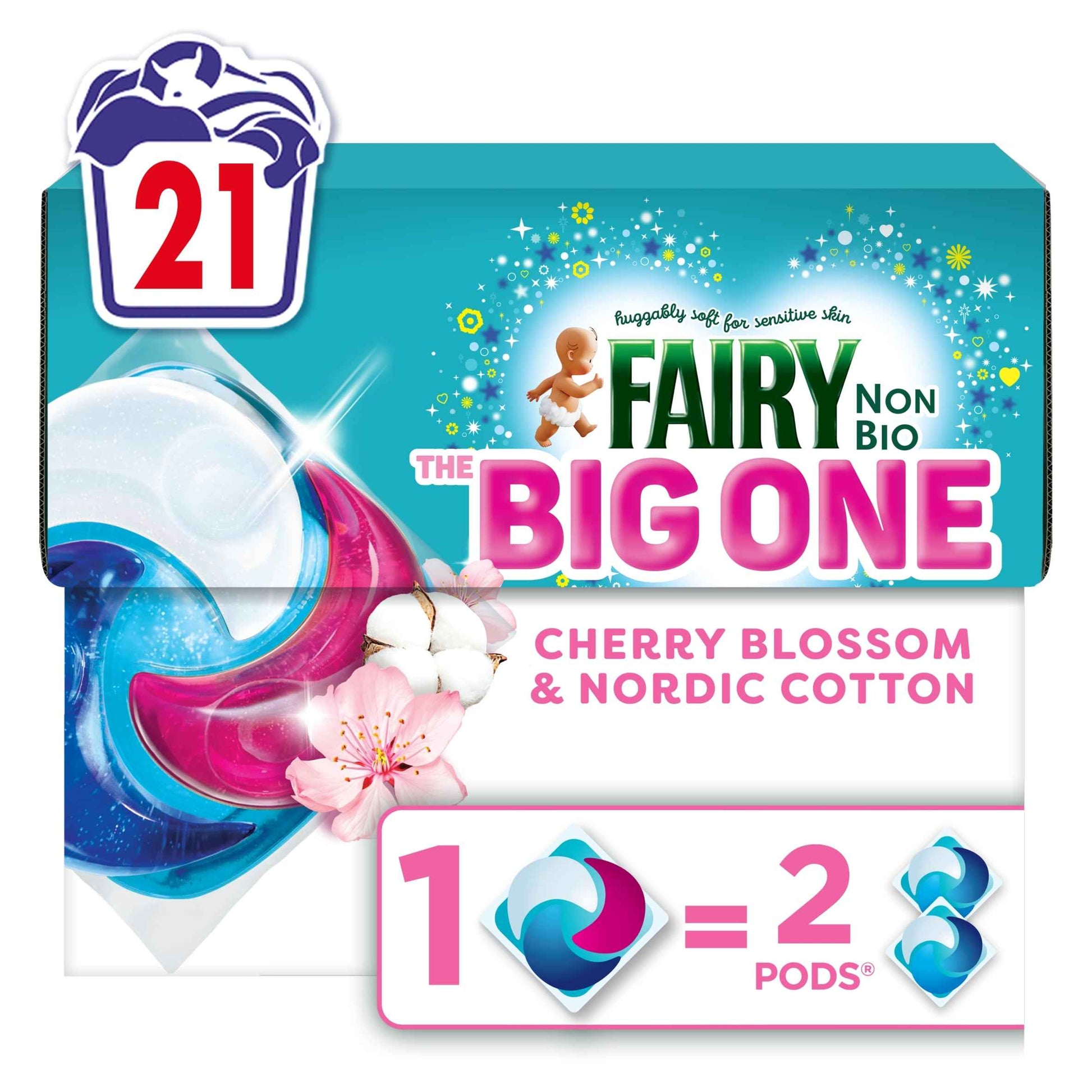 FAIRY Non Bio The Big One Cherry Blossom & Nordic Cotton Washing