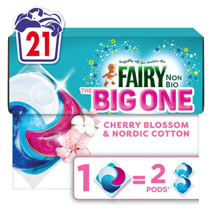 FAIRY Non Bio The Big One Cherry Blossom & Nordic Cotton Washing