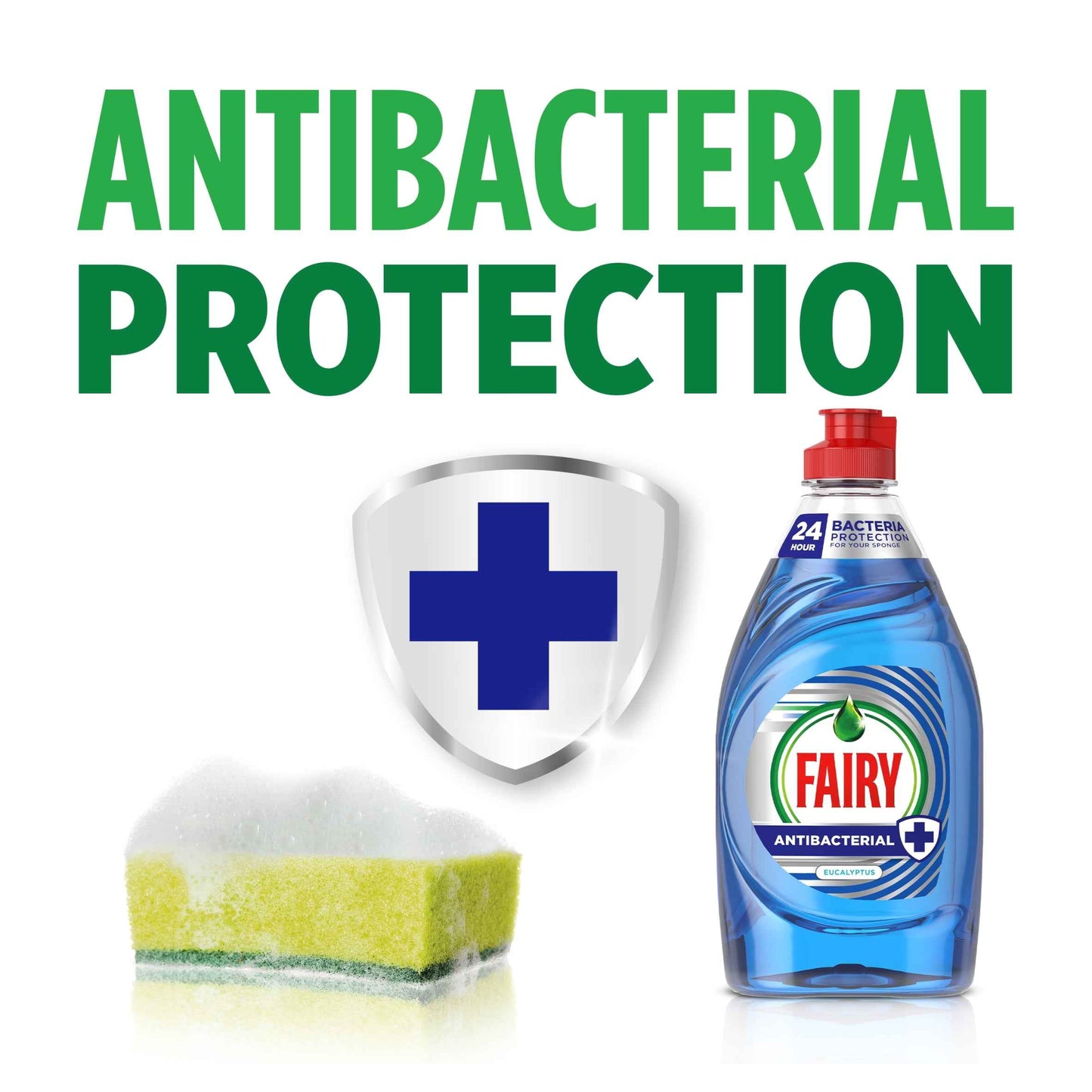 FAIRY Platinum Antibacterial Washing Up Liquid Eucalyptus 820ml