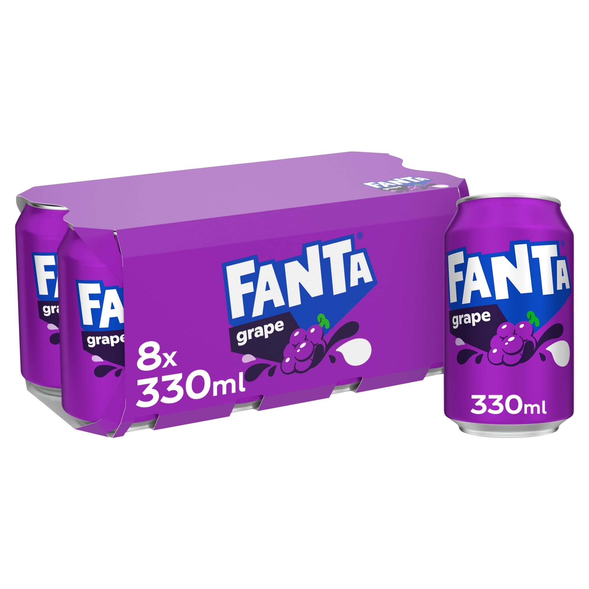 Fanta Grape Soft Drink Cans 8 x 330mL — image 1