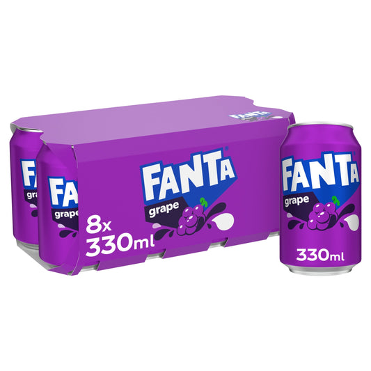 Fanta Grape Soft Drink Cans 8 x 330mL — image 1