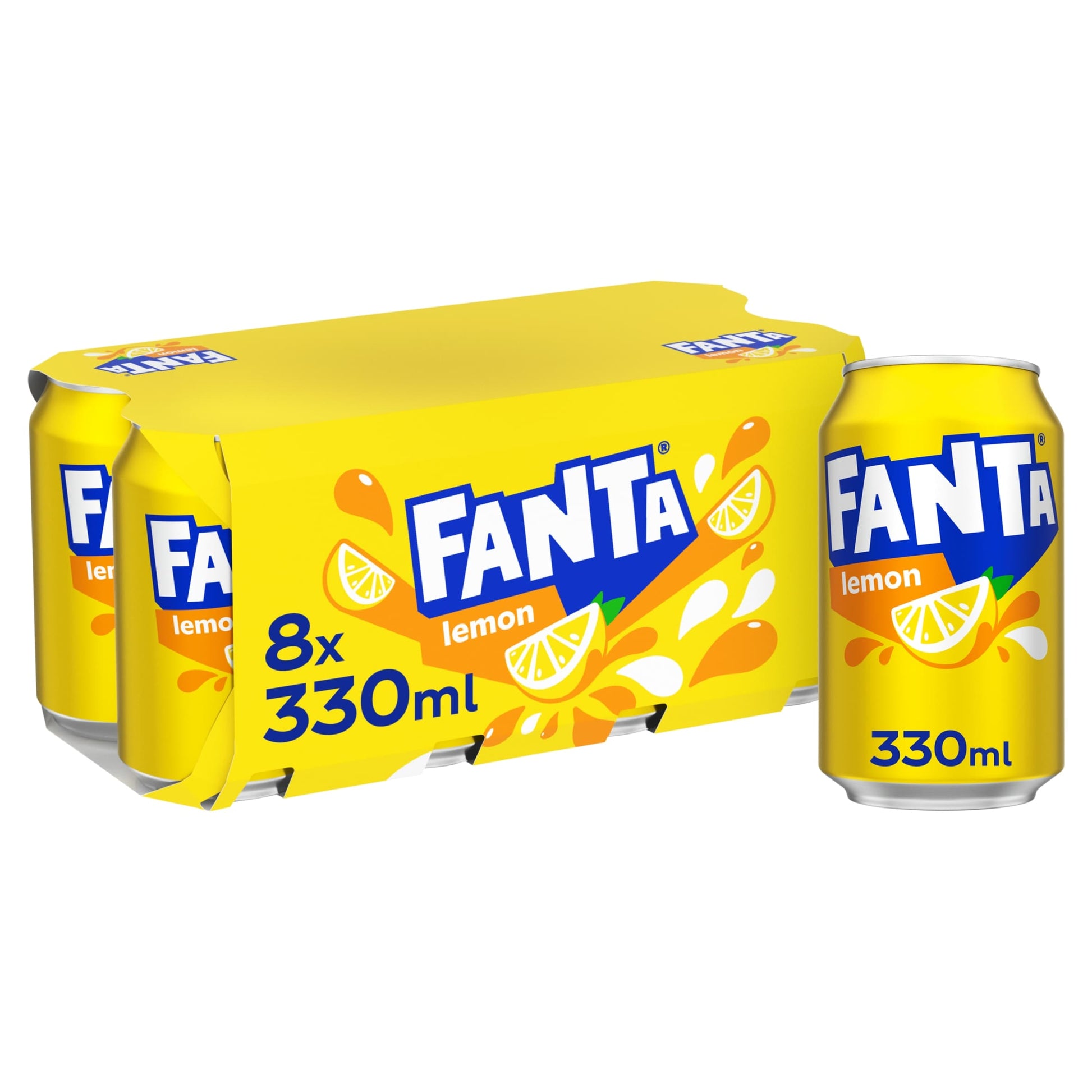 Fanta Lemon Soft Drink Cans 8 x 330 mL — image 1