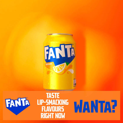 FANTA Lemon Soft Drink Cans 8 X 330 Ml