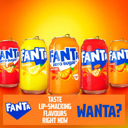 FANTA Lemon Soft Drink Cans 8 X 330 Ml