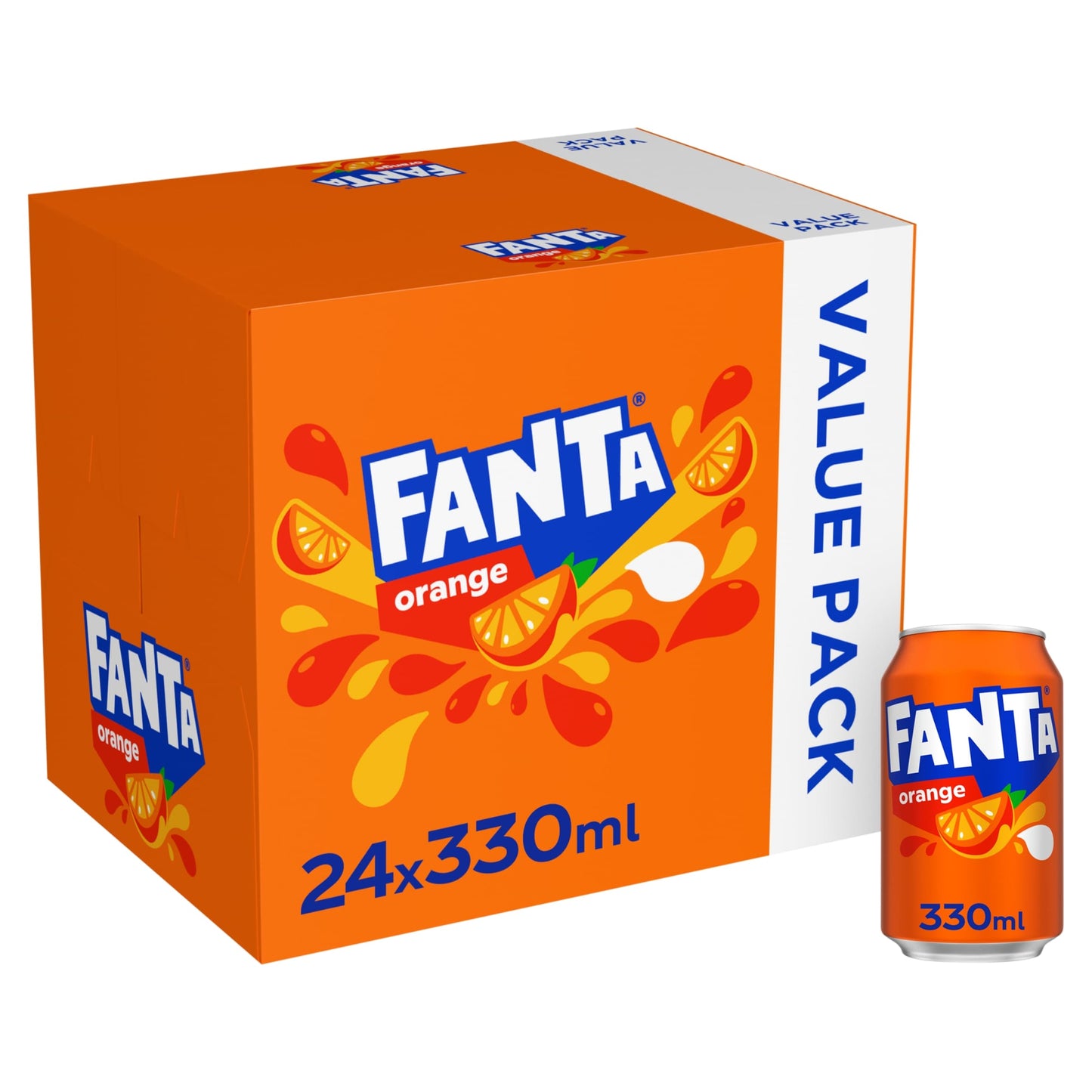 Fanta Orange Soft Drink Cans 24 x 330 mL — image 1