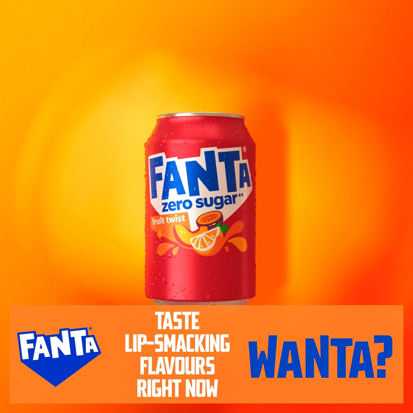 Fanta Zero Fruit Twist Soft Drink Cans 8 x 330 mL — image 2