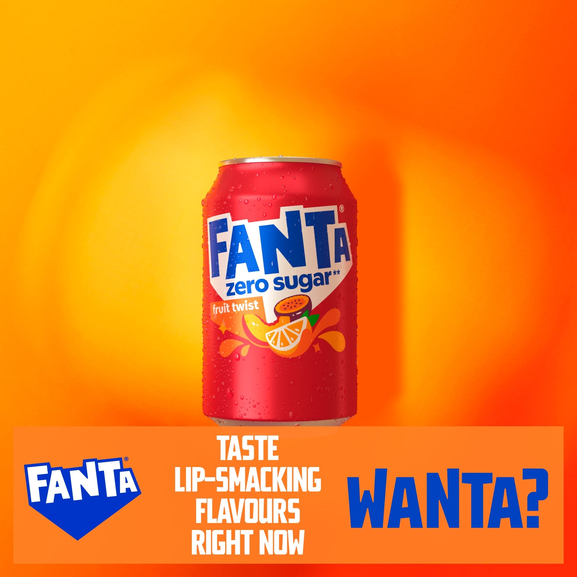 Fanta Zero Fruit Twist Soft Drink Cans 8 x 330 mL — image 2