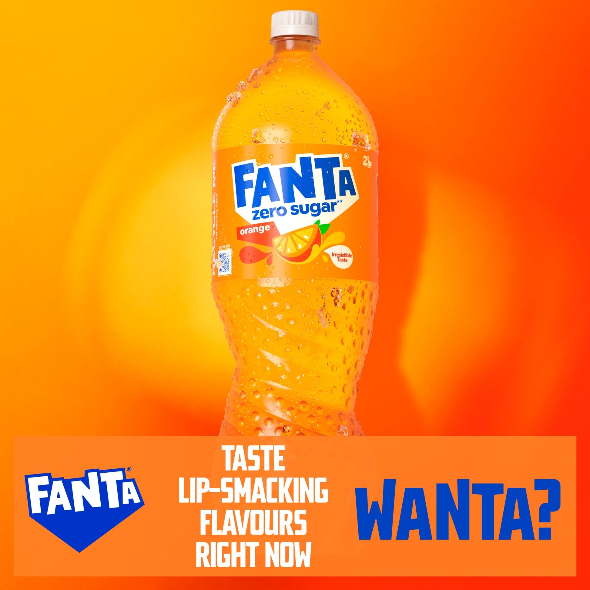 Fanta Zero Orange Soft Drink Bottle 2L — image 2