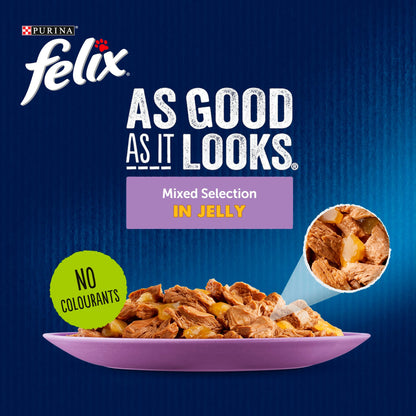 Felix As Good As It Looks Favourites Selection in Jelly Wet Cat Food 40x85g — image 2