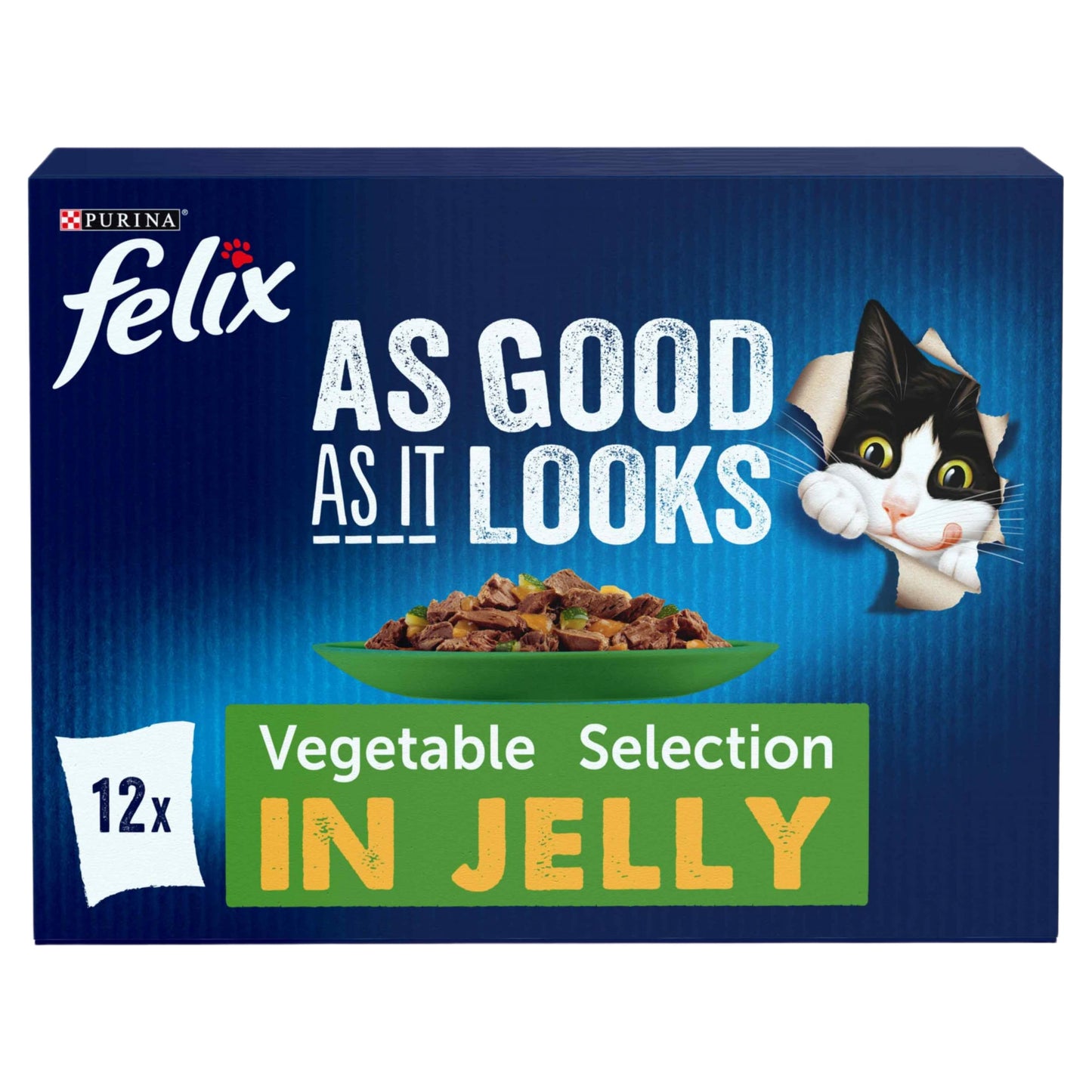 FELIX As Good As it Looks Favourites with Veg in Jelly Wet Cat Food 12x85g — image 1