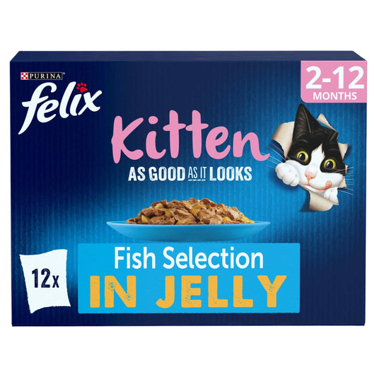 Felix As Good As it Looks Kitten Fish in Jelly Wet Cat Food 12x85g — image 1