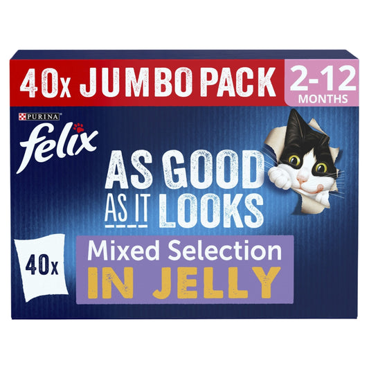 FELIX As Good As it Looks Kitten Mixed in Jelly Wet Cat Food 40x85g — image 1