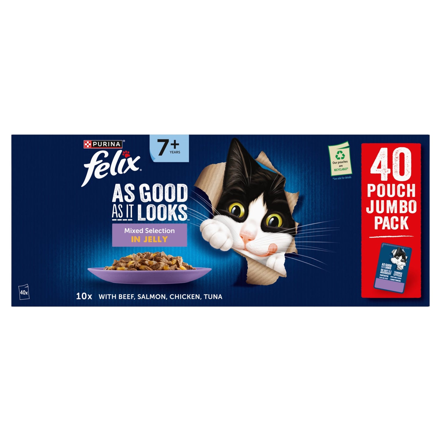 Felix As Good As It Looks Senior 7+ Mixed in Jelly Wet Cat Food 40x85g — image 2