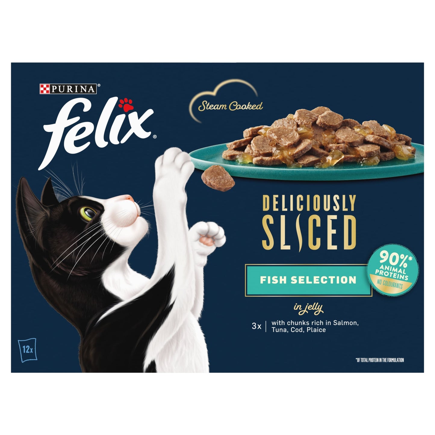 FELIX Deliciously Sliced Fish Selection in Jelly Wet Cat Food 12x80g — image 2
