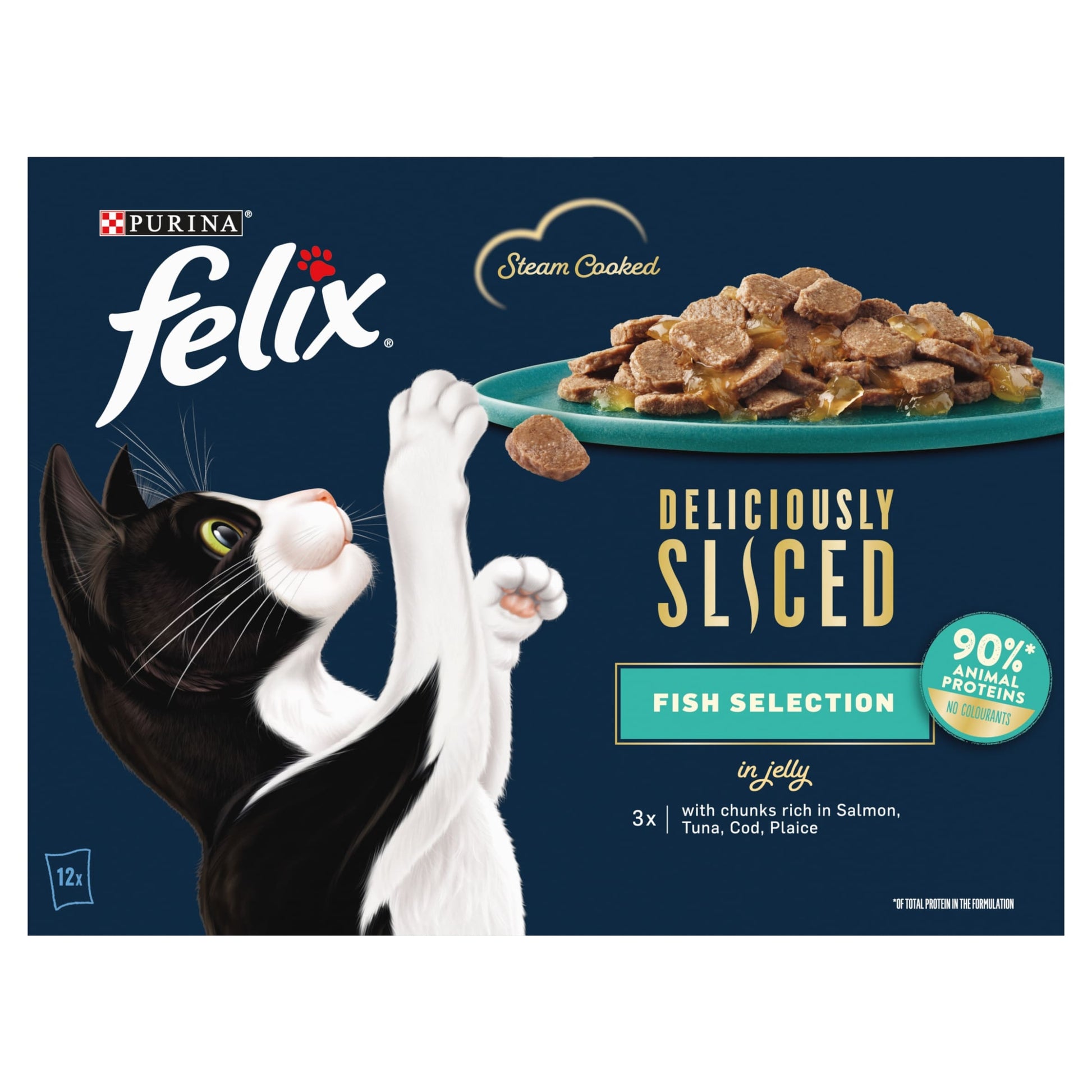 FELIX Deliciously Sliced Fish Selection in Jelly Wet Cat Food 12x80g — image 2