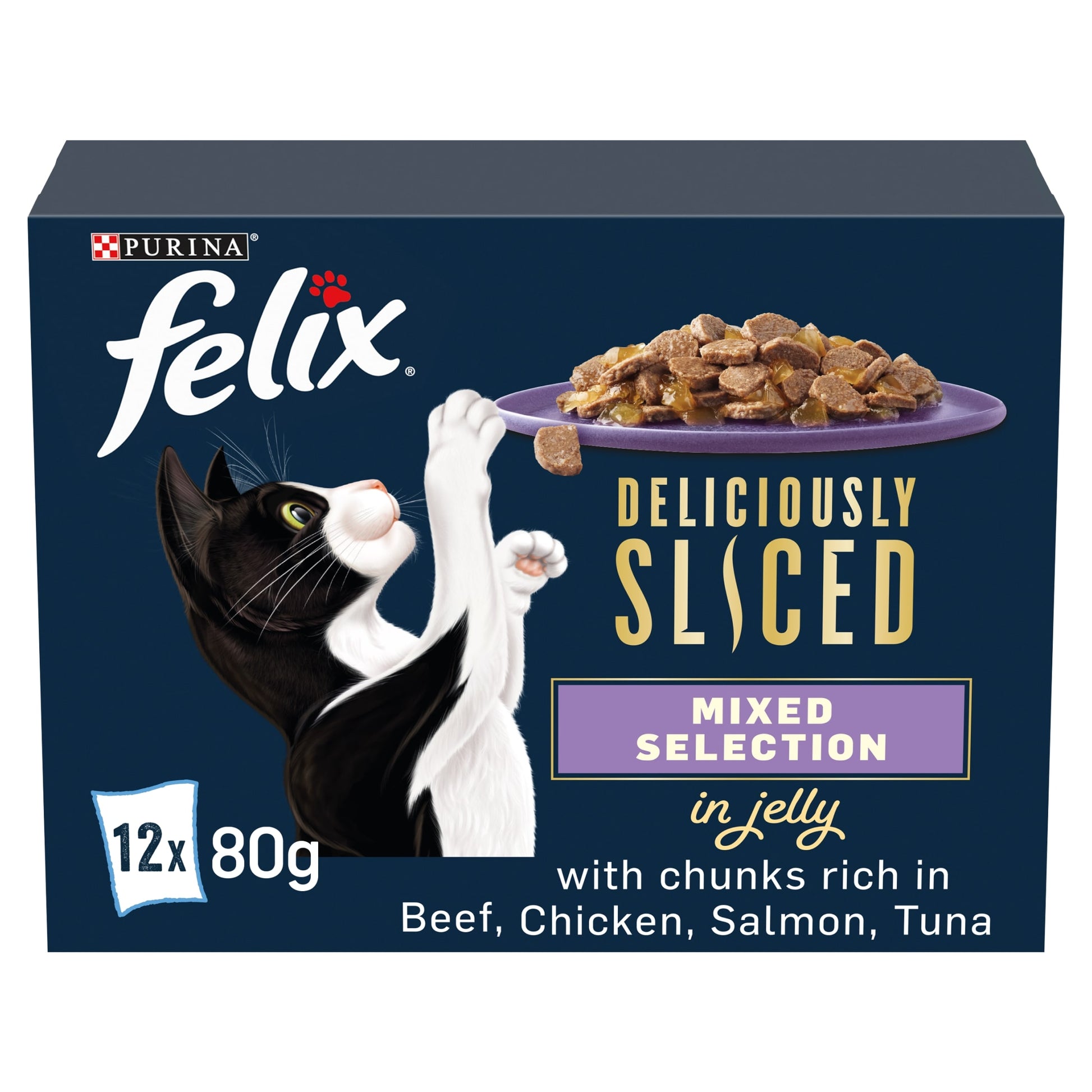 FELIX Deliciously Sliced Mixed Selection in Jelly Wet Cat Food 12x80g — image 1