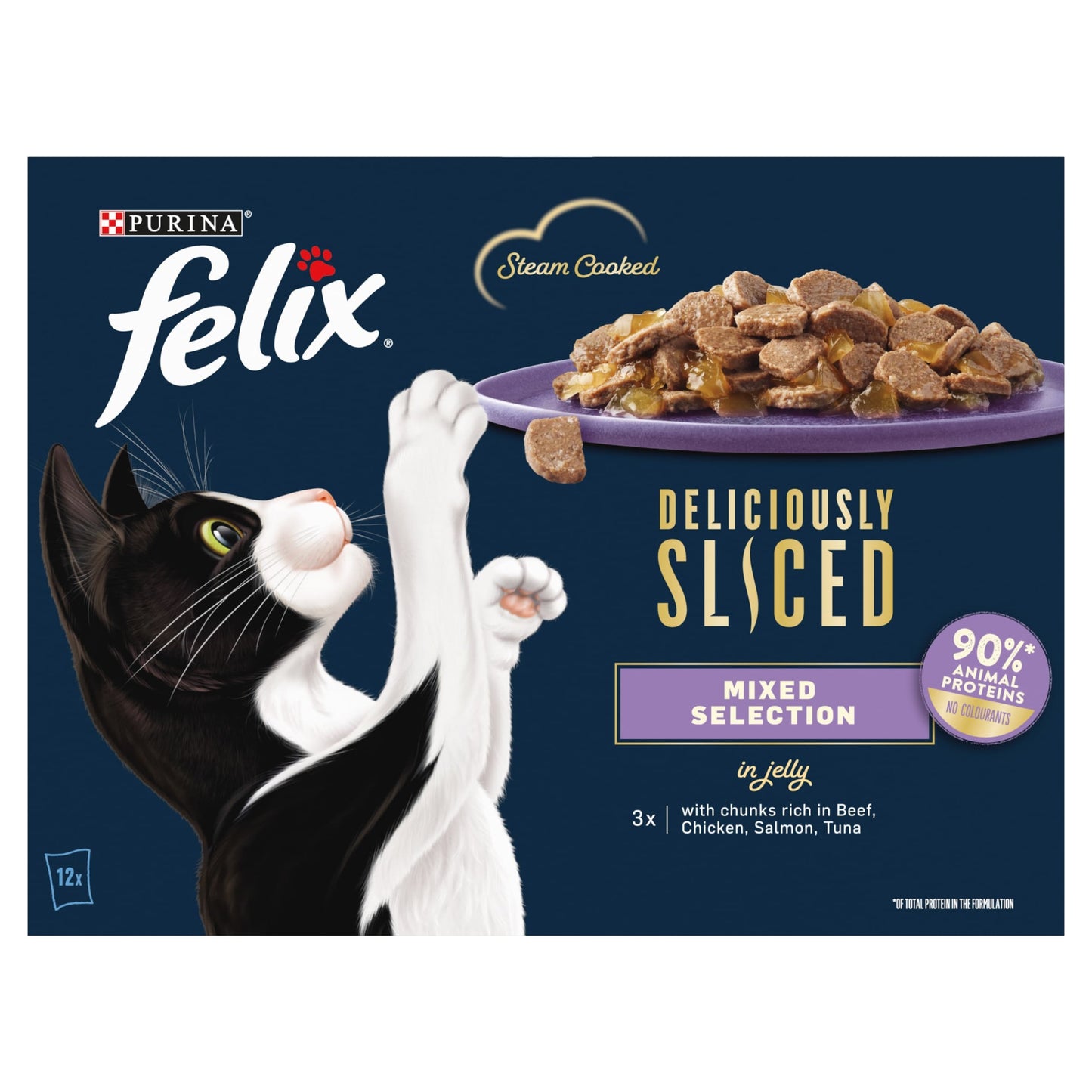 FELIX Deliciously Sliced Mixed Selection in Jelly Wet Cat Food 12x80g — image 2