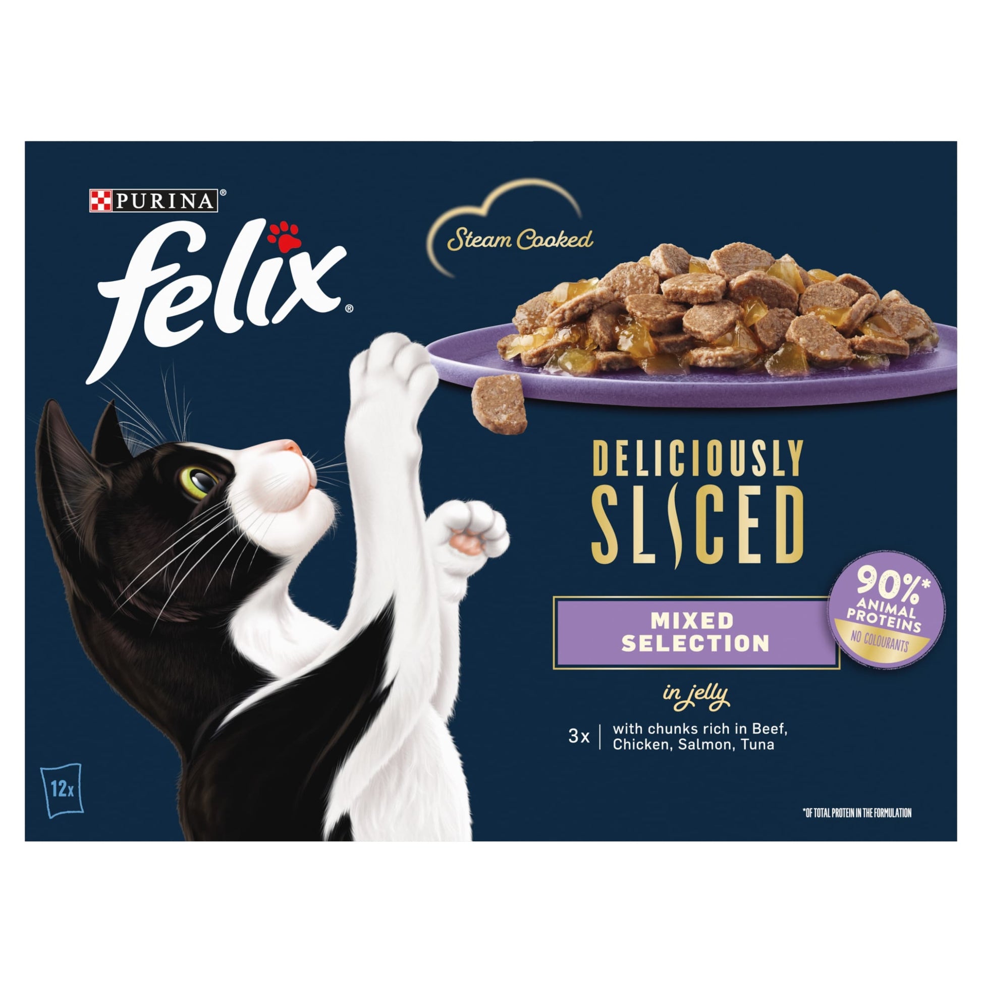 FELIX Deliciously Sliced Mixed Selection in Jelly Wet Cat Food 12x80g — image 2
