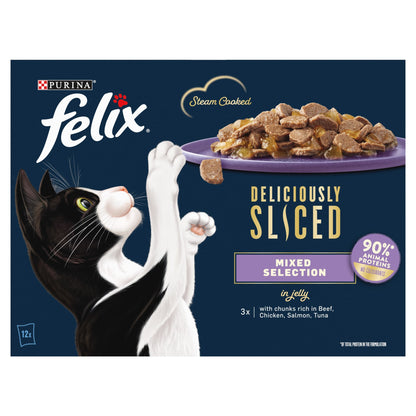 FELIX Deliciously Sliced Mixed Selection in Jelly Wet Cat Food 12x80g — image 2
