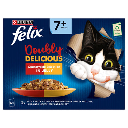 Felix Doubly Delicious 7+ Meat Countryside Selection in Jelly Wet Cat Food 12x85g — image 2