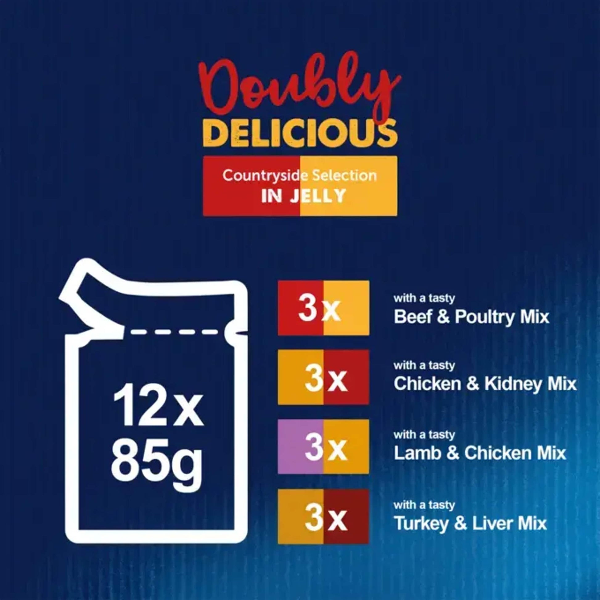Felix Doubly Delicious 7+ Meat Countryside Selection in Jelly Wet Cat Food 12x85g — image 5